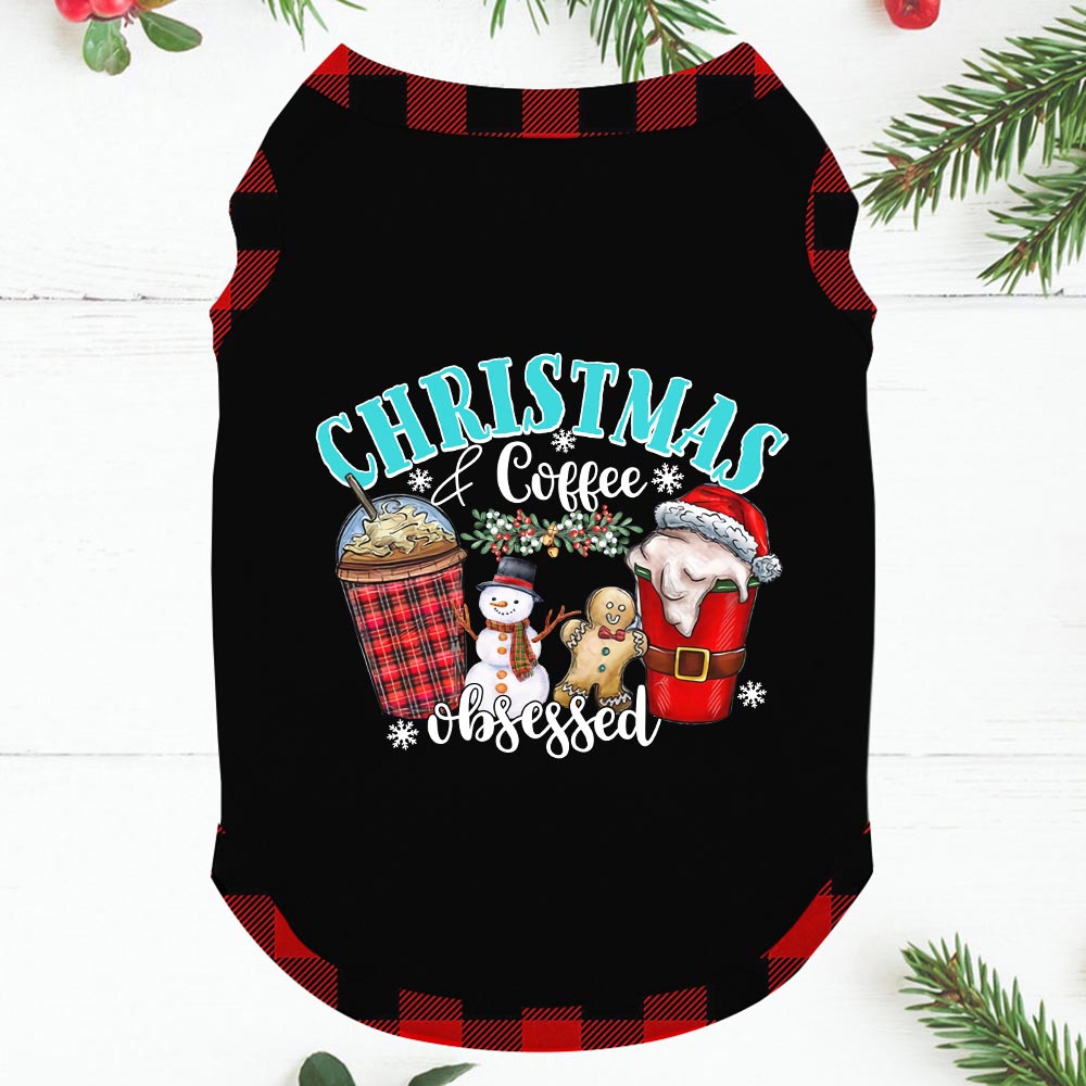 Holiday Coffee Obsessed Pajamas For The Family Black Red