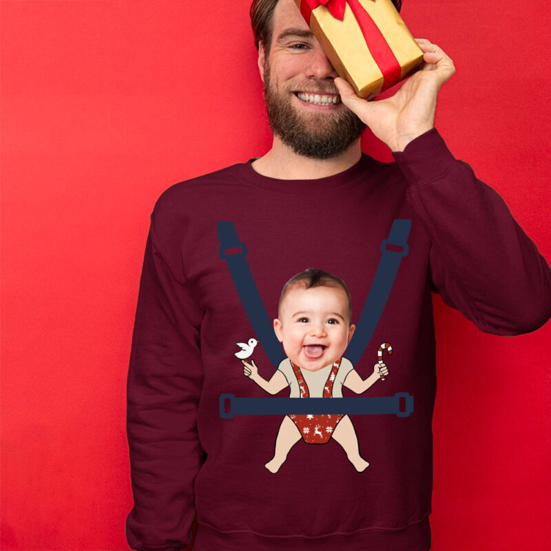 Personalized Kids Pictures Ugly Christmas Sweater For Men