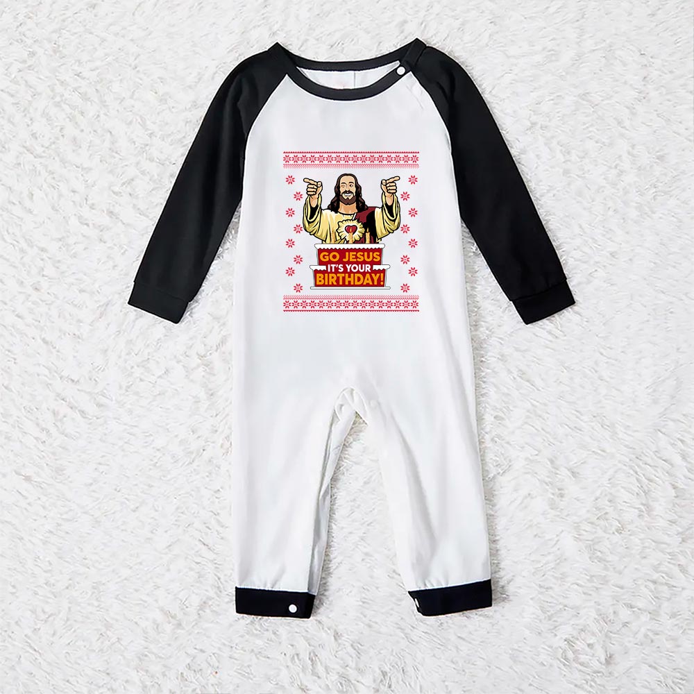 Family Pj Sets Christmas It's Jesus Birthday Green