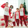 Matching Christmas Pj Santa Sleigh And Reindeer Red Plaid - variant image 1