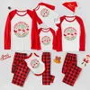 Matching Christmas Pj Santa Sleigh And Reindeer Red Plaid