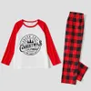 Plaid Family Christmas Pajamas Print Xmas Trees Red