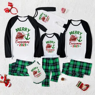 Christmas Family Pajamas Merry Cruisemas 2023 Green