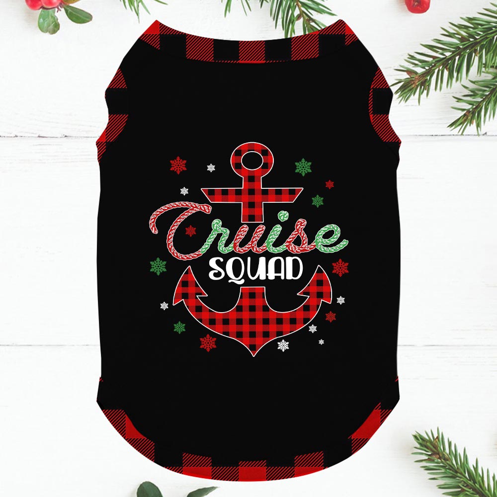Matching Family Cruise Squad Christmas Pajamas Black