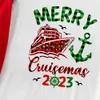 Holiday Cruise Matching Family Pajamas Red Plaid 2023