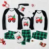 Red Truck With Xmas Tree Christmas Matching Pajamas Green - variant image 1