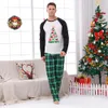 Dinosaur Tree Christmas Pajama Sets Green And White