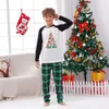 Dinosaur Tree Christmas Pajama Sets Green And White