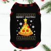 Cute Pizza Tree Family Christmas Pajamas Black