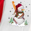 Unique Baseball Snowman Family Christmas Jammies Red