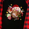 Matching Cow Christmas Pajamas For Adults Black And Red