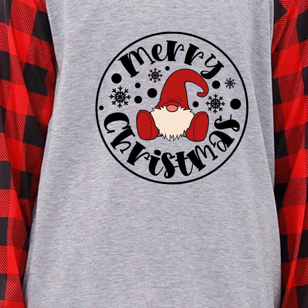 Gnome Festive Xmas Pajamas Saying Merry Christmas