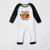 Pumpkin Thanksgiving Family Pjs Thankful And Blessed Green Plaid