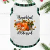 Pumpkin Thanksgiving Family Pjs Thankful And Blessed Green Plaid
