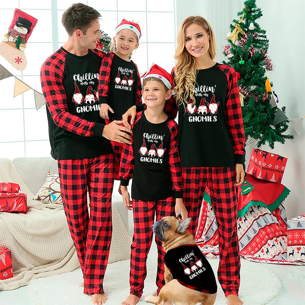 Laughing Gnome Matching Christmas Pajamas For Families Black Classic - variant image 1