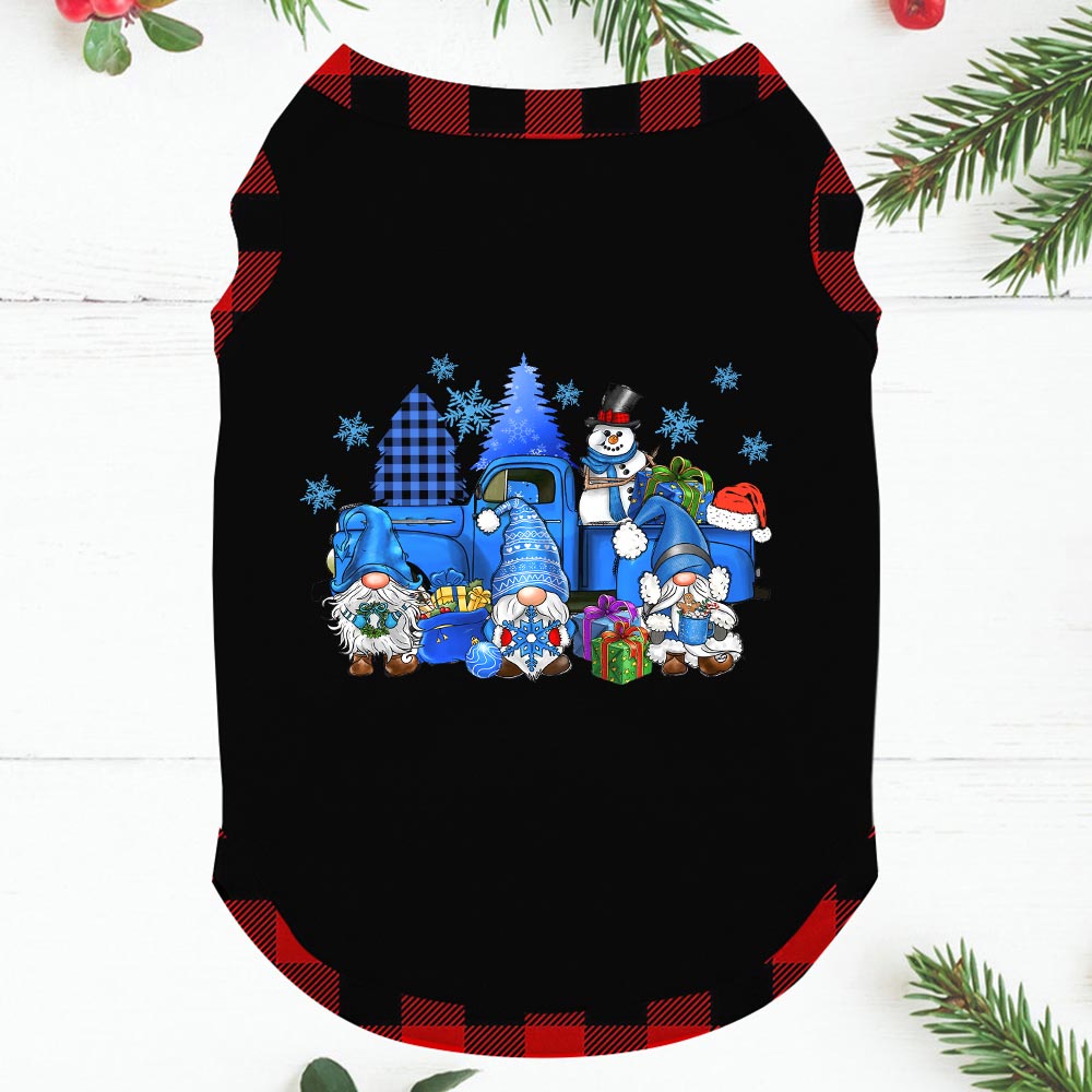 Matching Festive Blue Gnome Christmas Jammies