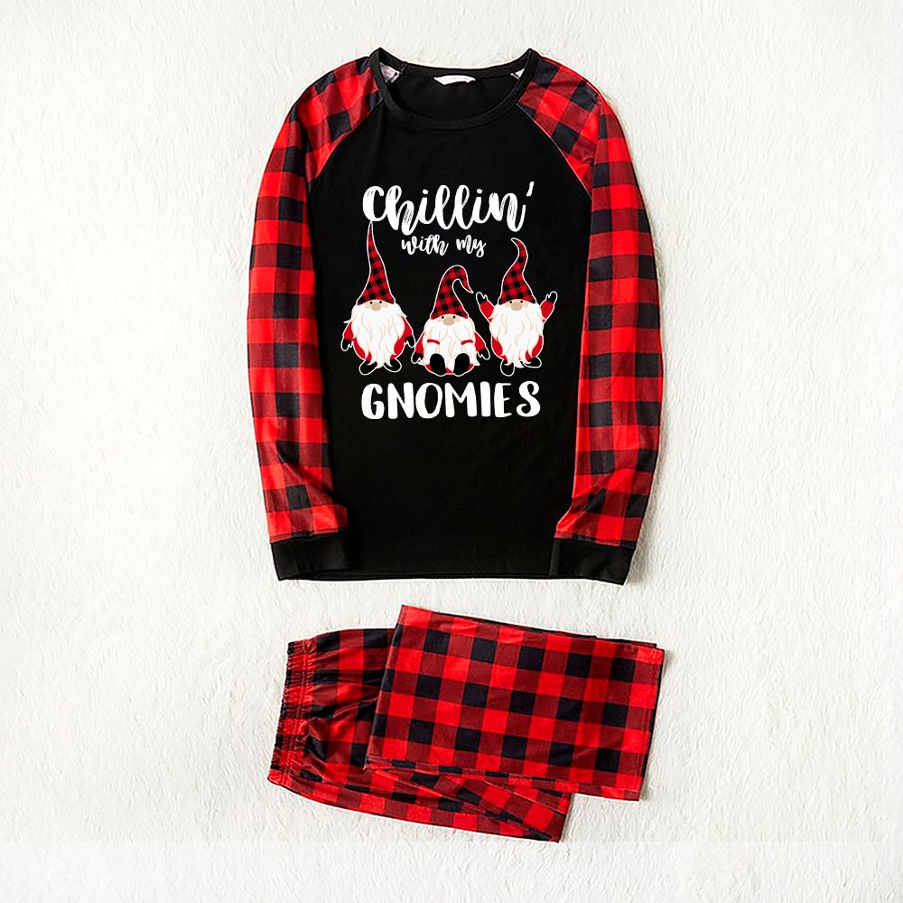 Laughing Gnome Matching Christmas Pajamas For Families Black Classic