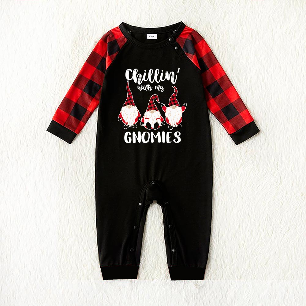 Laughing Gnome Matching Christmas Pajamas For Families Black Classic