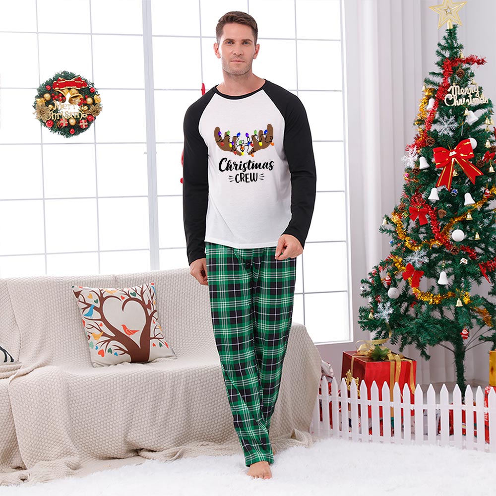 Cute Moose Family Christmas Pjs Cousin Crew Green White