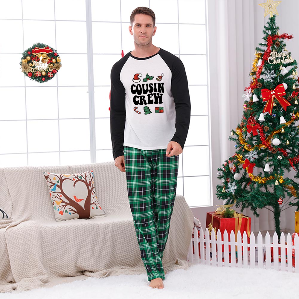 Unique Cousin Crew Family Xmas Pajamas Green