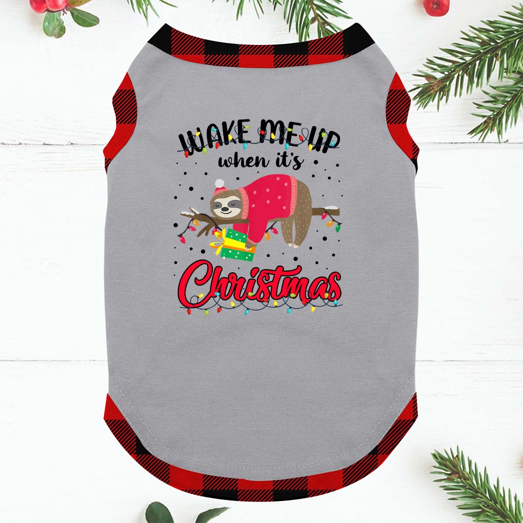 Lazy Sloth Family Holiday Pajamas Gray