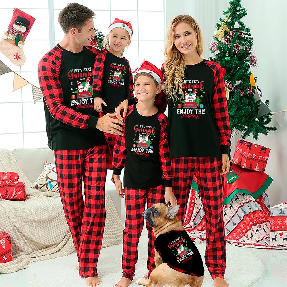 Cute Family Christmas Jammies Gnome On Red Truck - variant image 1