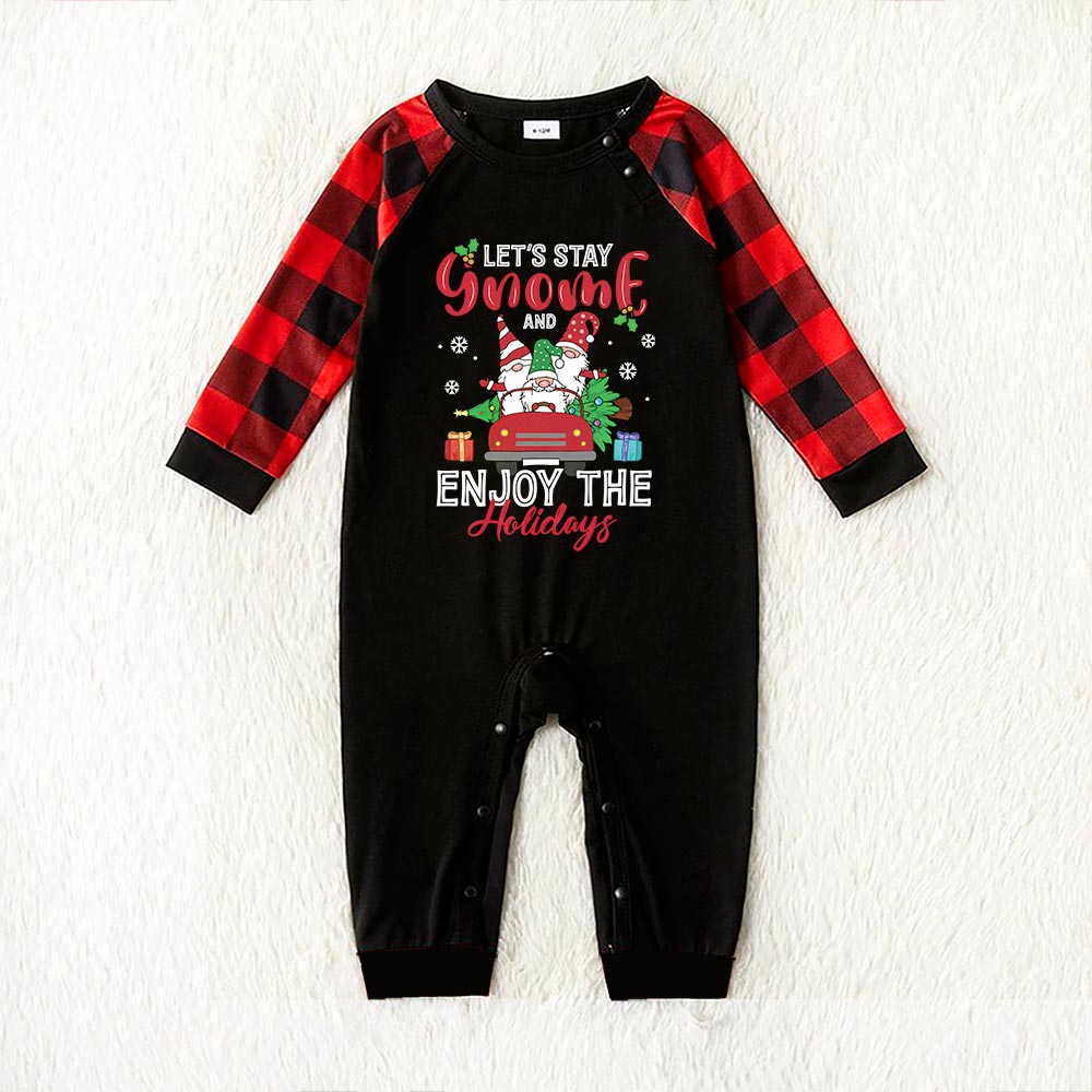 Cute Family Christmas Jammies Gnome On Red Truck