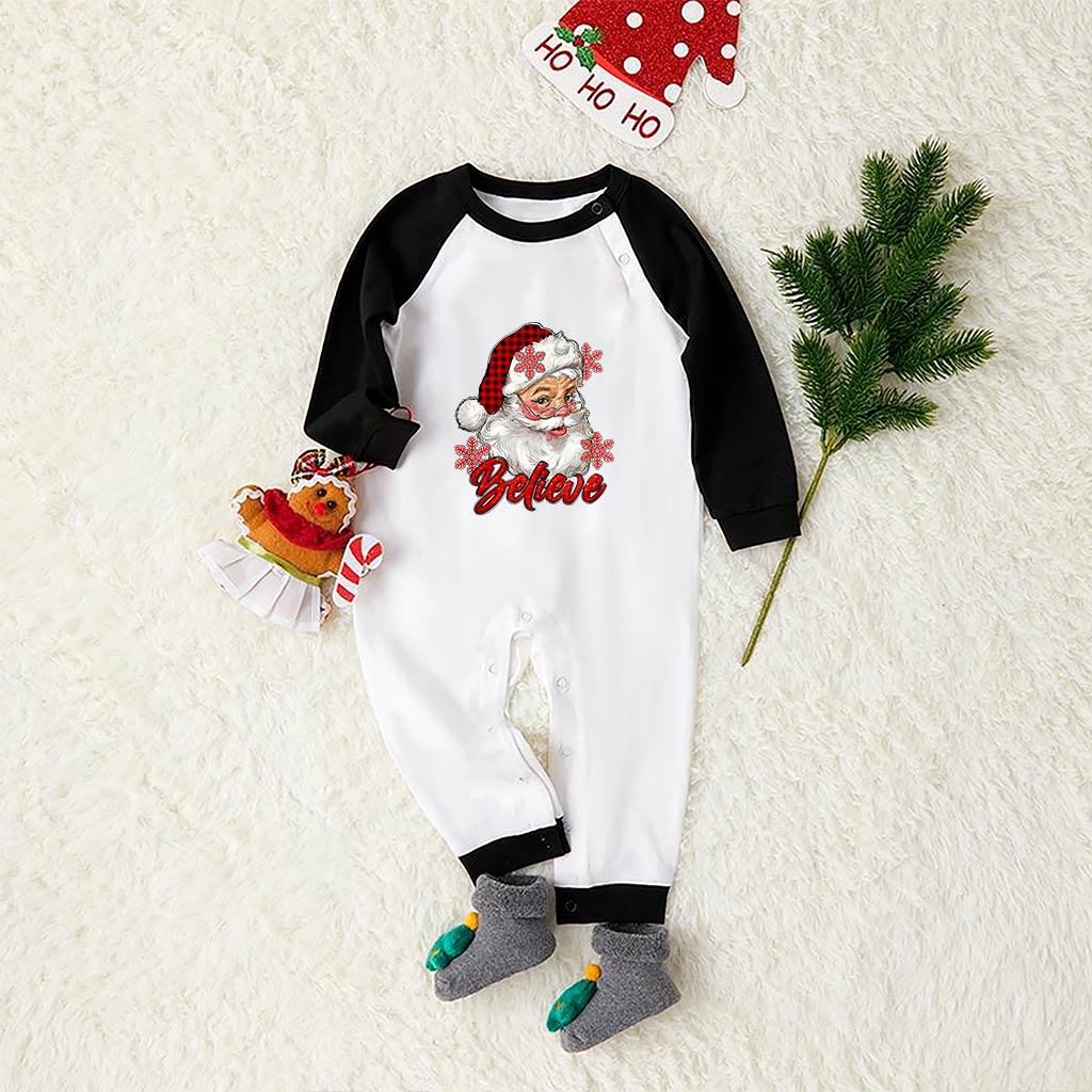 Santa With Red Hat Family Christmas Pajama Set