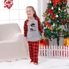 Santa Hos Matching Christmas Pajamas With Dog Gray