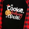 Gingerbread Cookie Pajamas With Santa Hat Black And Red
