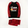 Gingerbread Cookie Pajamas With Santa Hat Black And Red