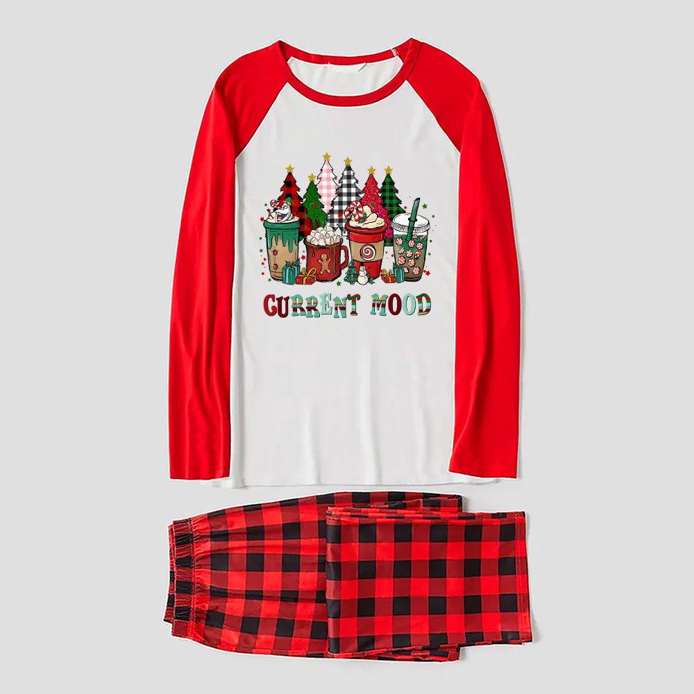 Coffee Matching Family Pajamas With Christmas Tree Red