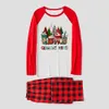 Coffee Matching Family Pajamas With Christmas Tree Red