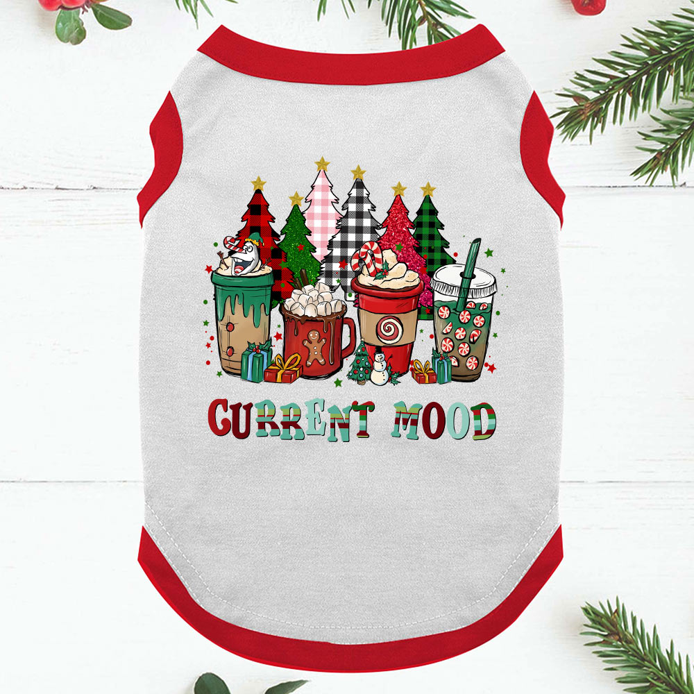 Coffee Matching Family Pajamas With Christmas Tree Red