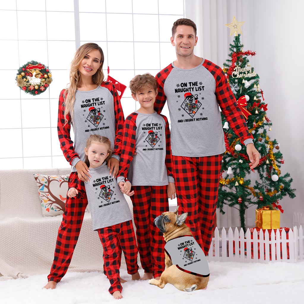 On The Naughty List Matching Christmas Family Gray - variant image 1