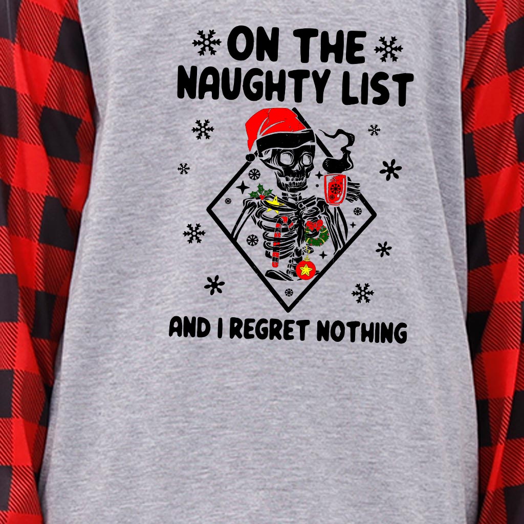 On The Naughty List Matching Christmas Family Gray