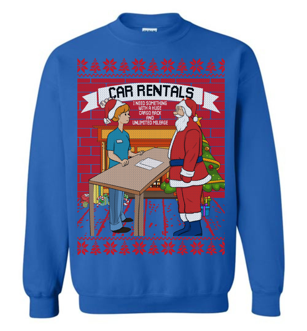 Santa Car Rentals Ugly Christmas Sweater For Couples - variant image 1
