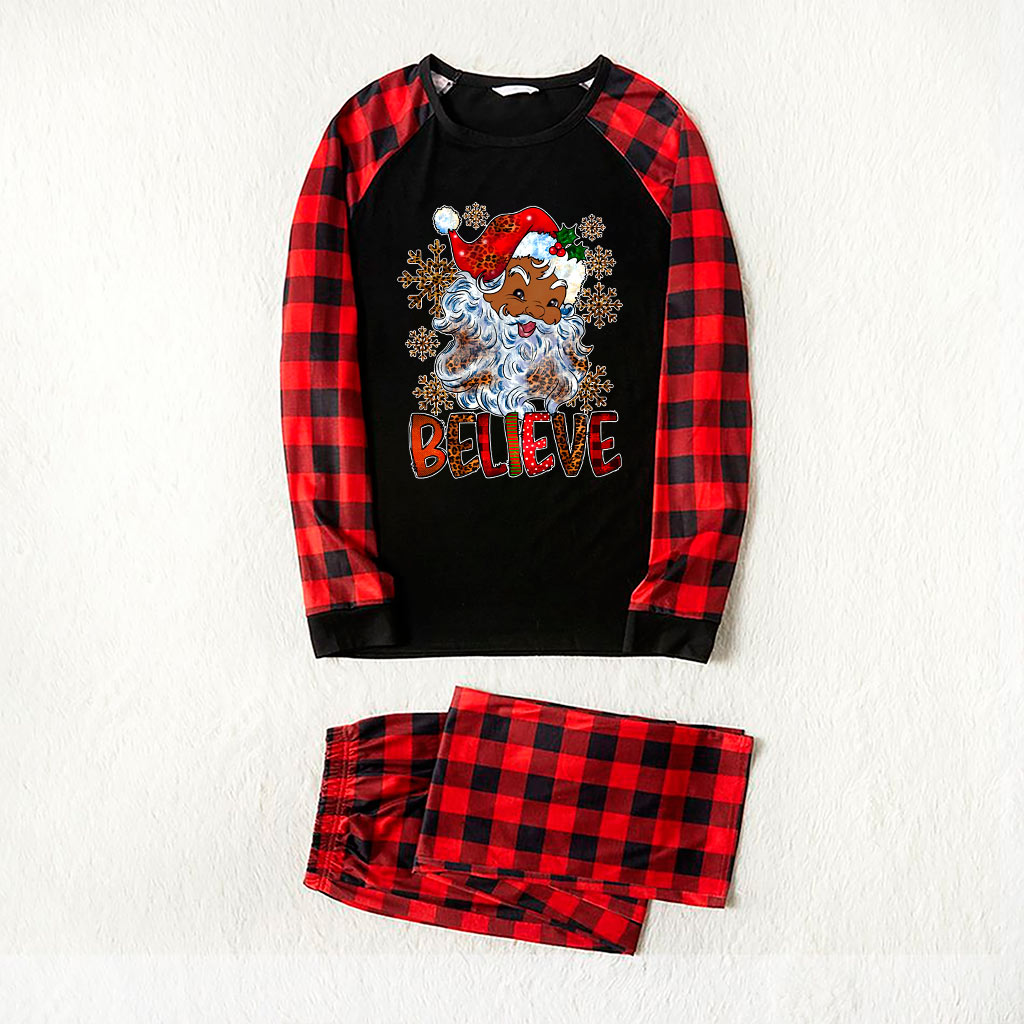 Family Christmas Pjs Happy Black Santa Africa American