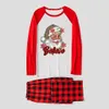 Believe Family Matching Santa Christmas Pjs With Leopard Hat Red