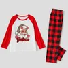 Believe Family Matching Santa Christmas Pjs With Leopard Hat Red