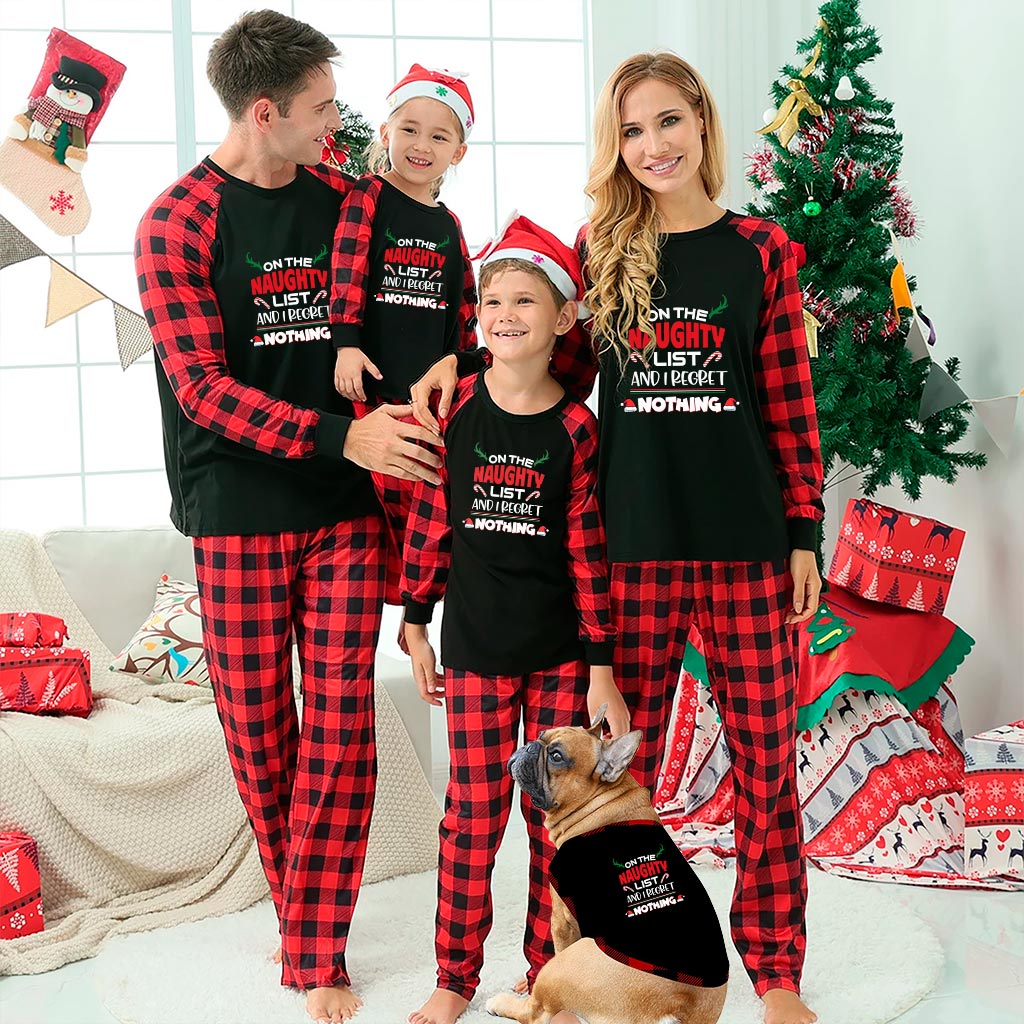 On The Naughty List Matching Family PJs For Christmas - variant image 1