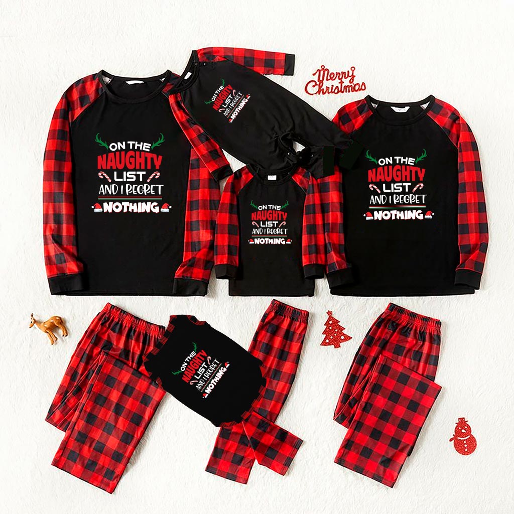 On The Naughty List Matching Family PJs For Christmas