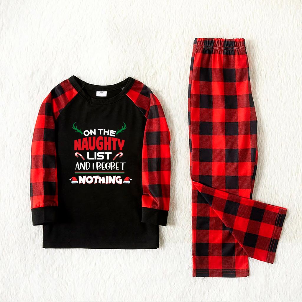 On The Naughty List Matching Family PJs For Christmas