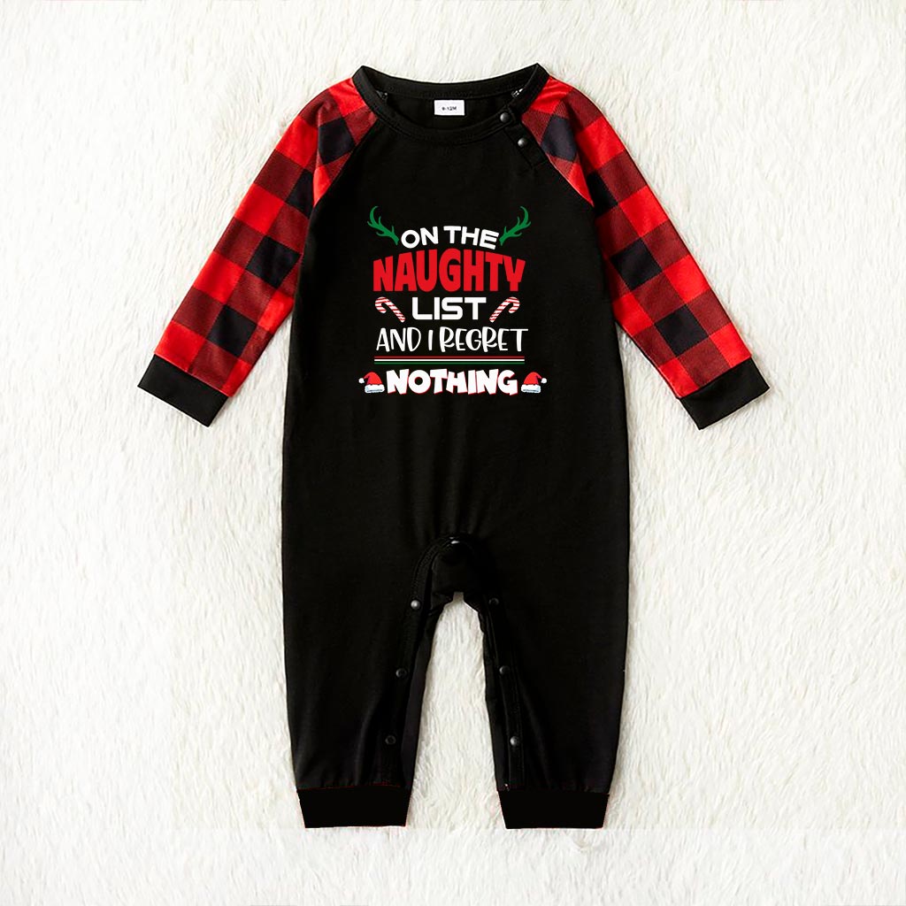 On The Naughty List Matching Family PJs For Christmas