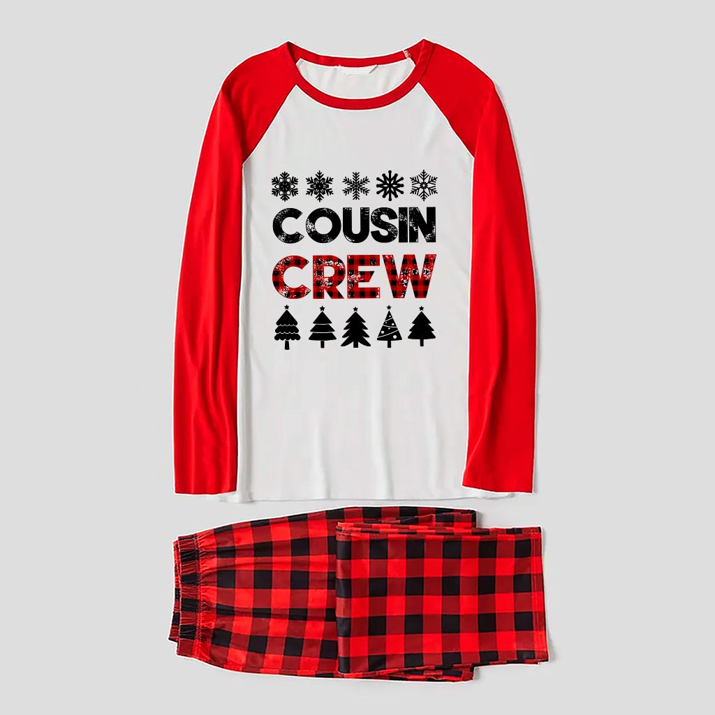 Festive Cousin Crew Christmas Pajamas Red And White