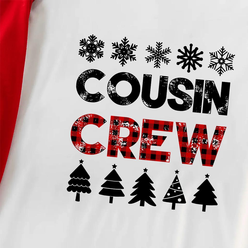 Festive Cousin Crew Christmas Pajamas Red And White