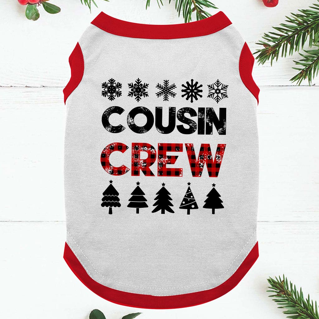 Festive Cousin Crew Christmas Pajamas Red And White