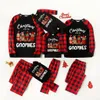 Cute Gnomies Matching Christmas Pajamas With Dog