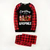 Cute Gnomies Matching Christmas Pajamas With Dog