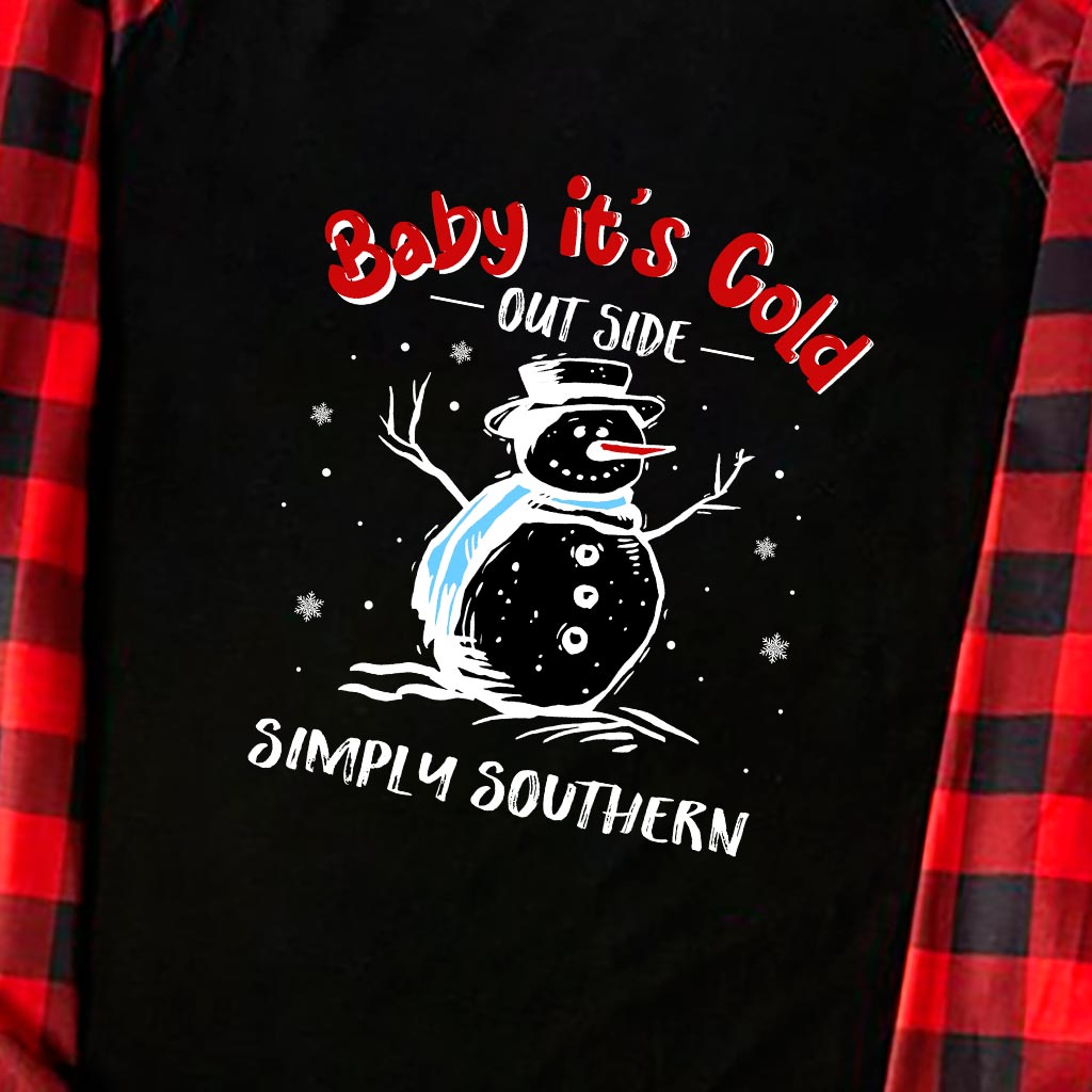 Cold Snowman Christmas Top And Bottom Pajamas